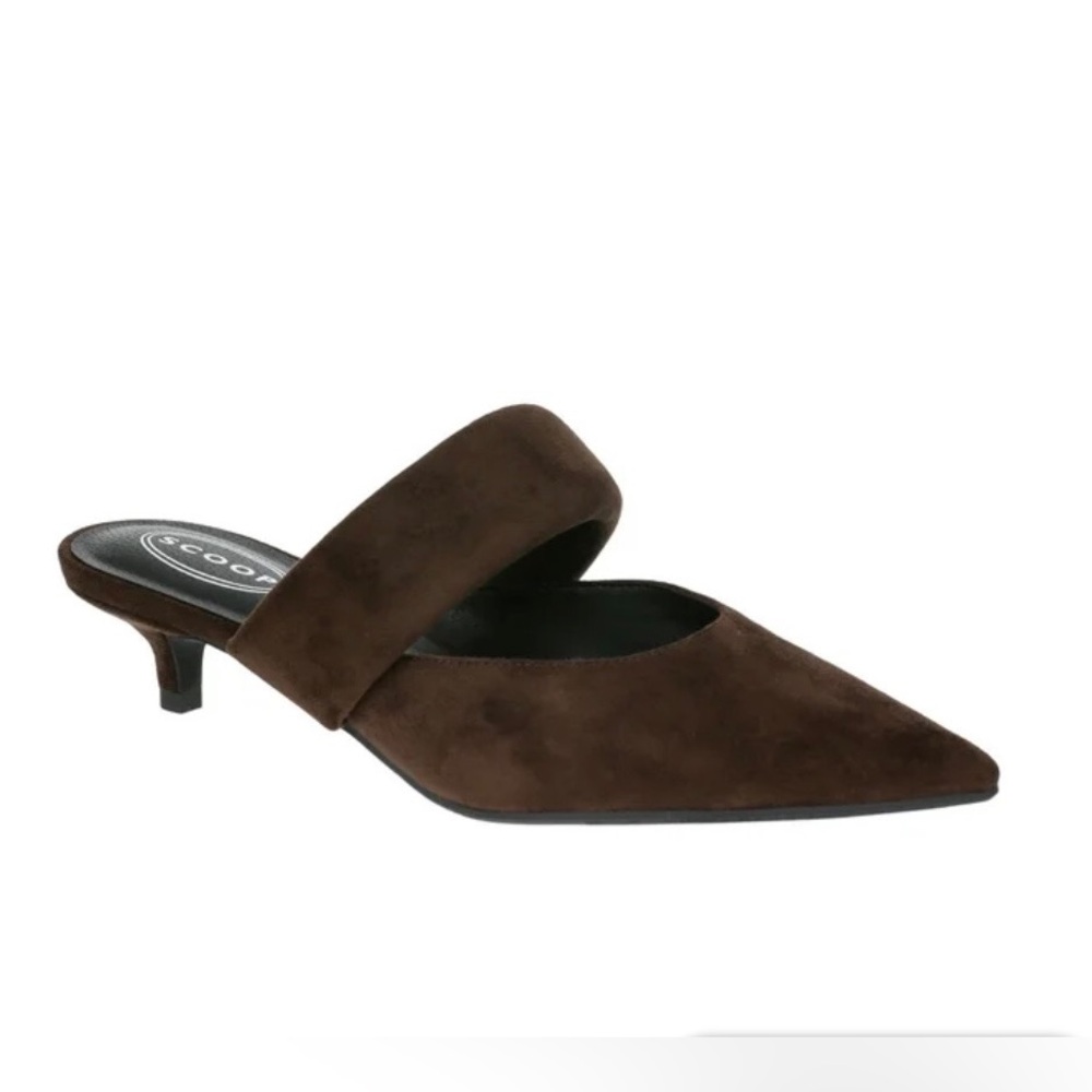 NWT Women’s Pointed Toe Kitten Heel Mules